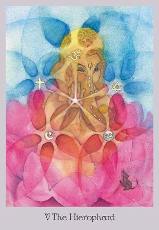 The Hierophant - Lord Ganesha - The Lovely Om Tarot