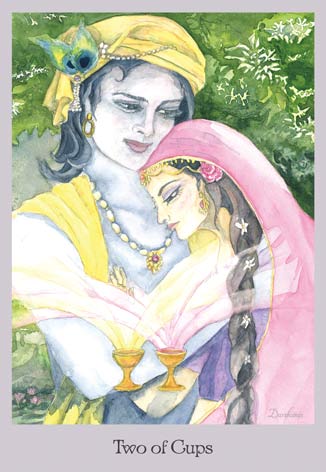 Two of Cups - Radha Krishna - The Lovely Om Tarot