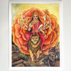 Mother Durga, Strength Print - 8x11" with a 1/2" white border. Professional archival 100% cotton paper.